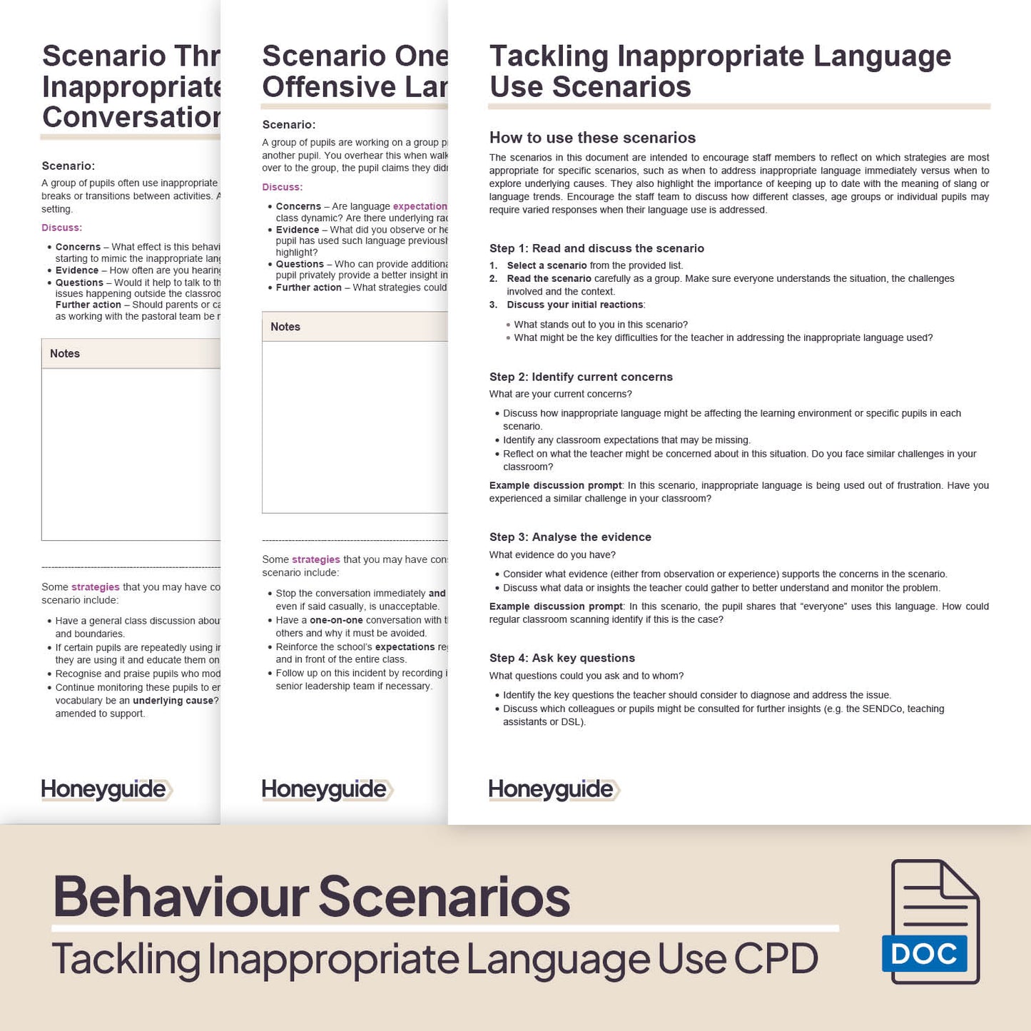 Tackling Inappropriate Language: Behaviour CPD Training Bundle