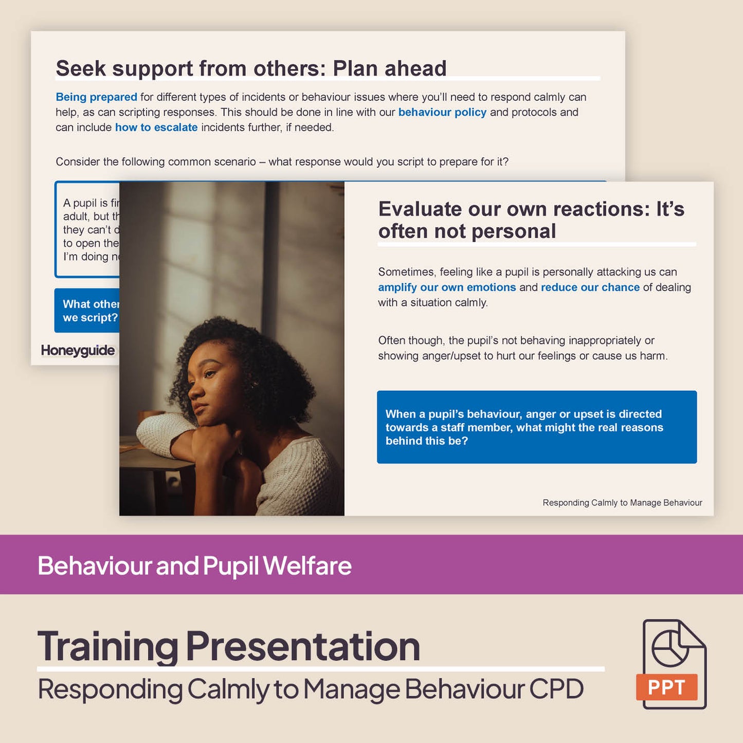 Responding Calmly to Manage Behaviour: CPD Training Bundle