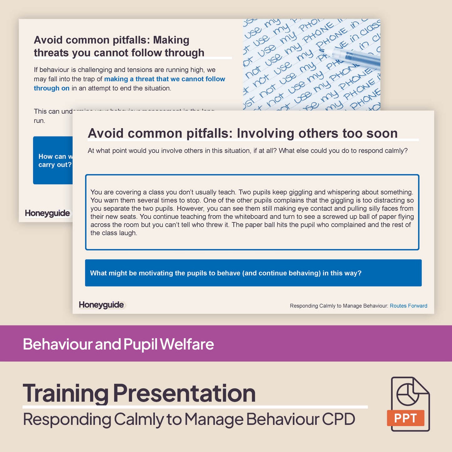 Responding Calmly to Manage Behaviour: CPD Training Bundle