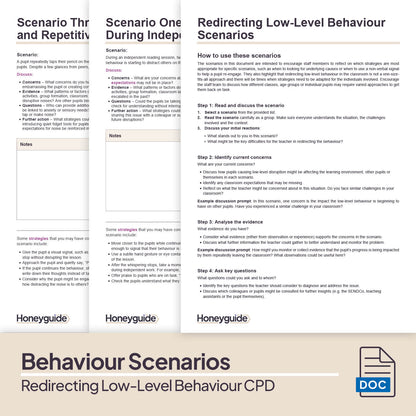 Redirecting Low-Level Behaviour: CPD Training Bundle
