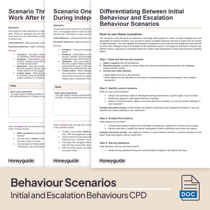 Differentiating Between Initial and Escalation Behaviours: CPD Training Bundle