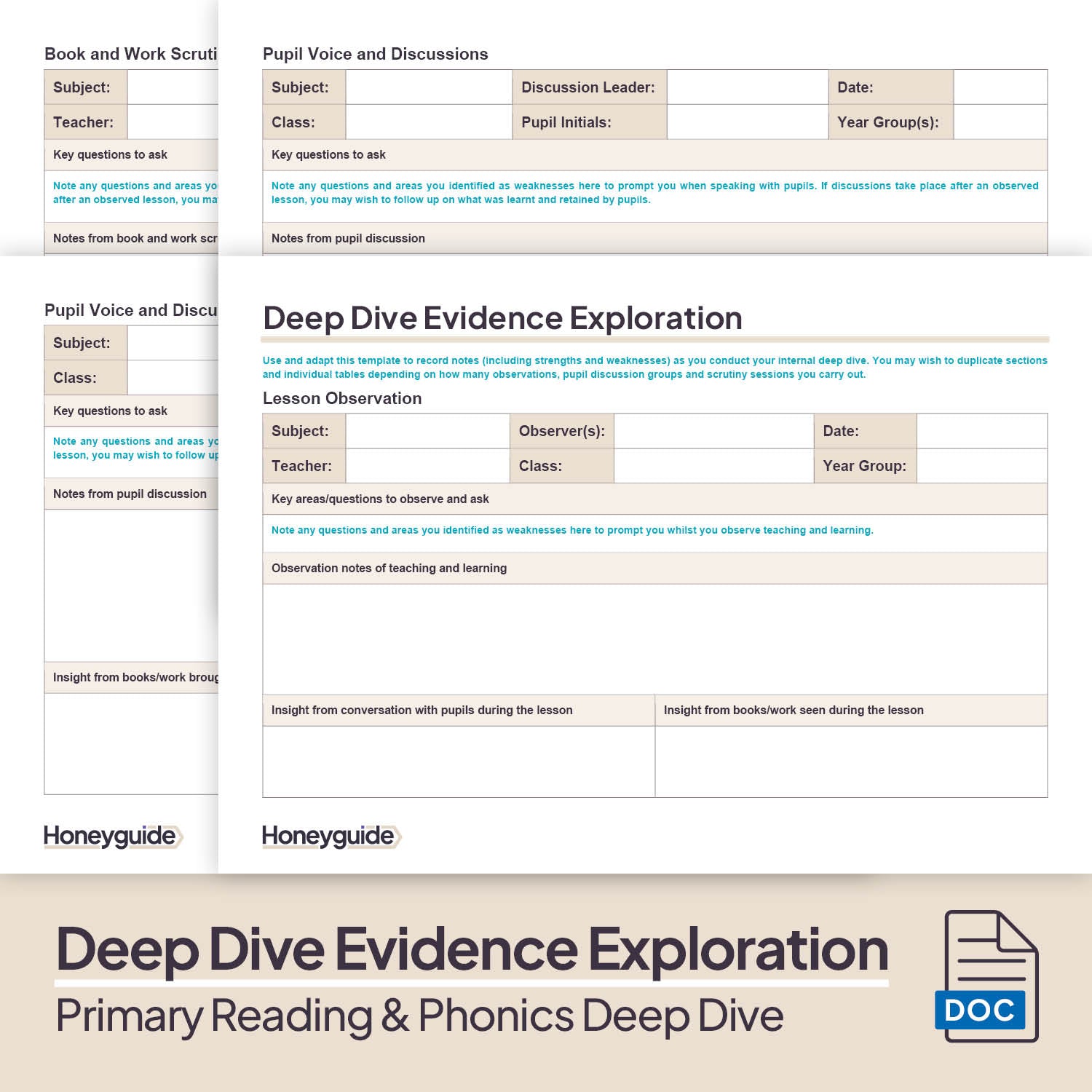 Primary English (Reading and Phonics) Deep Dive and Subject Knowledge Bundle by Honeyguide