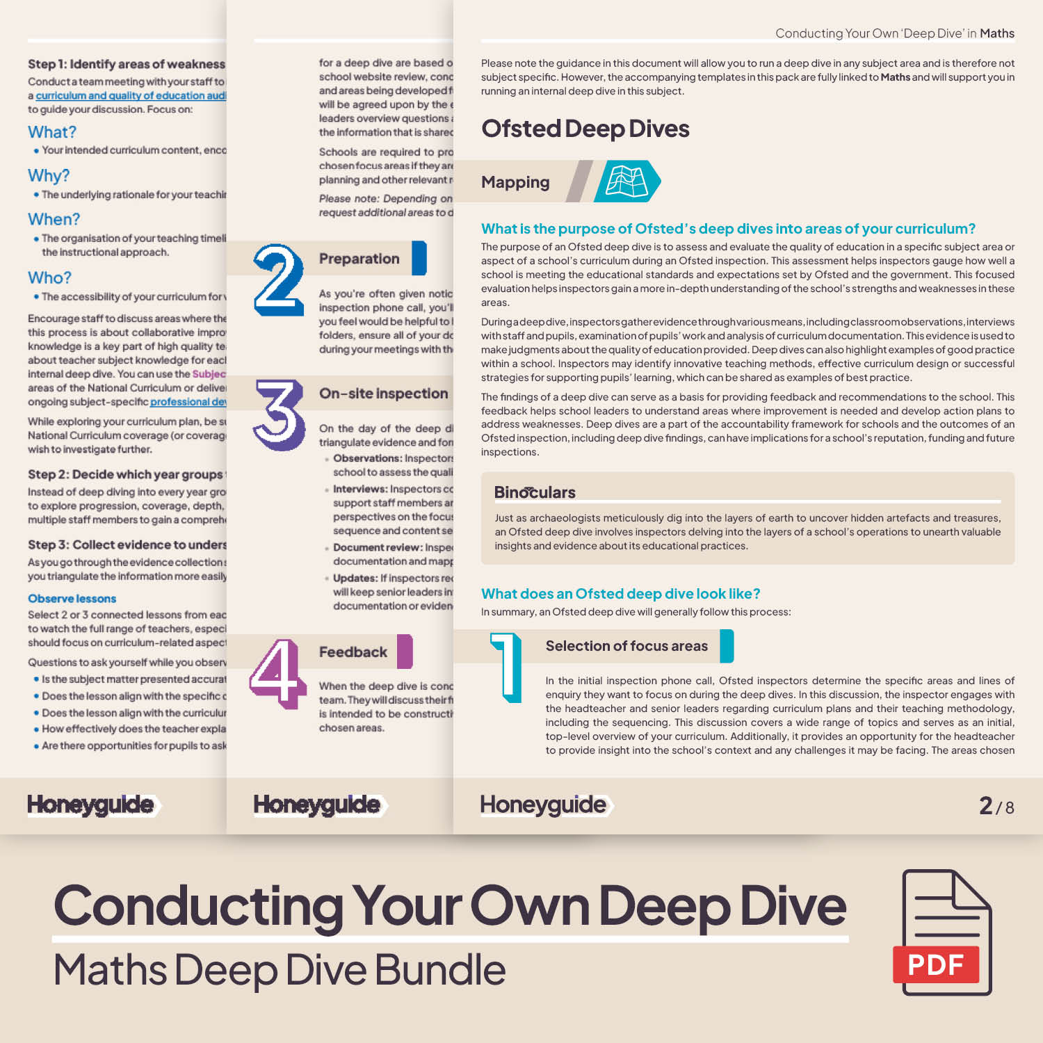 Maths Deep Dive and Subject Knowledge Bundle by Honeyguide
