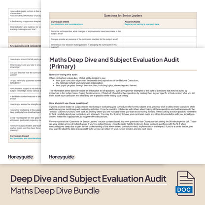 Maths Deep Dive and Subject Knowledge Bundle by Honeyguide