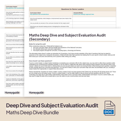Maths Deep Dive and Subject Knowledge Bundle by Honeyguide