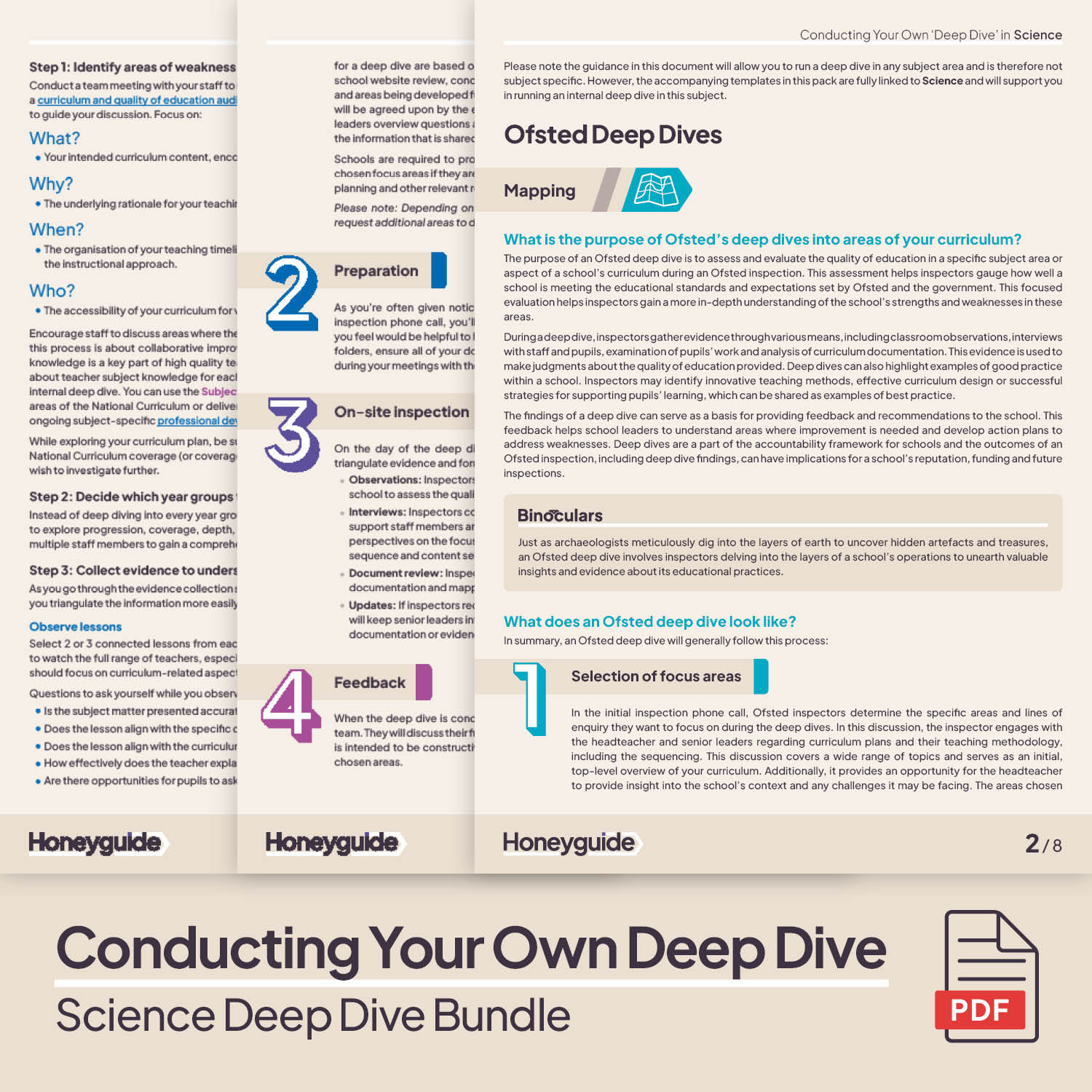 Science Deep Dive and Subject Knowledge Bundle by Honeyguide