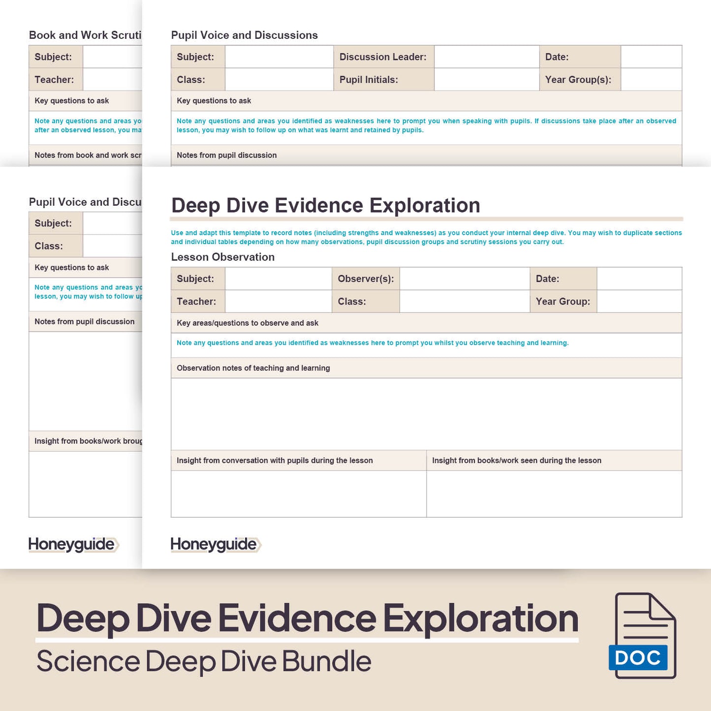 Science Deep Dive and Subject Knowledge Bundle by Honeyguide