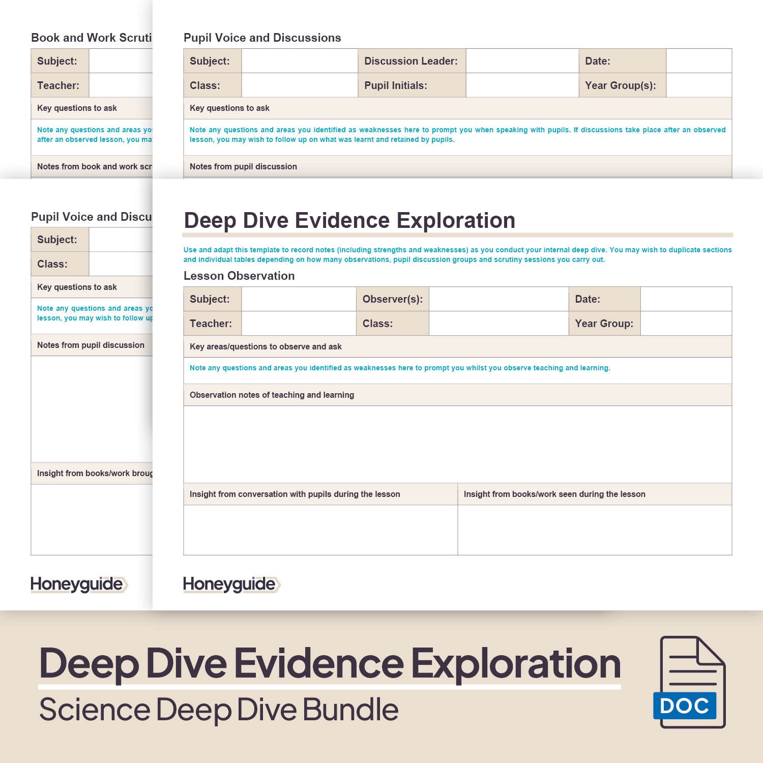 Science Deep Dive and Subject Knowledge Bundle by Honeyguide
