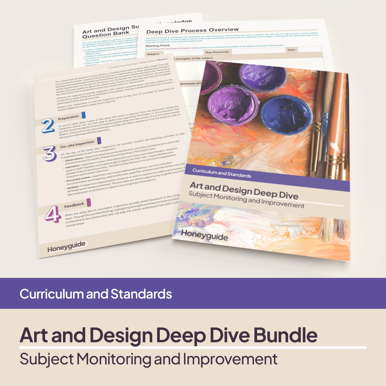 Art and Design Deep Dive and Subject Knowledge Bundle by Honeyguide School Leader Support