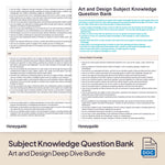 Art and Design Deep Dive and Subject Knowledge Bundle by Honeyguide School Leader Support