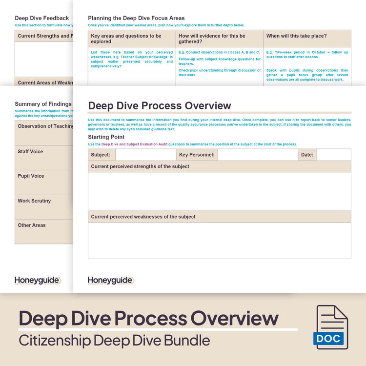 Citizenship Deep Dive and Subject Knowledge Bundle | Honeyguide SLS ...
