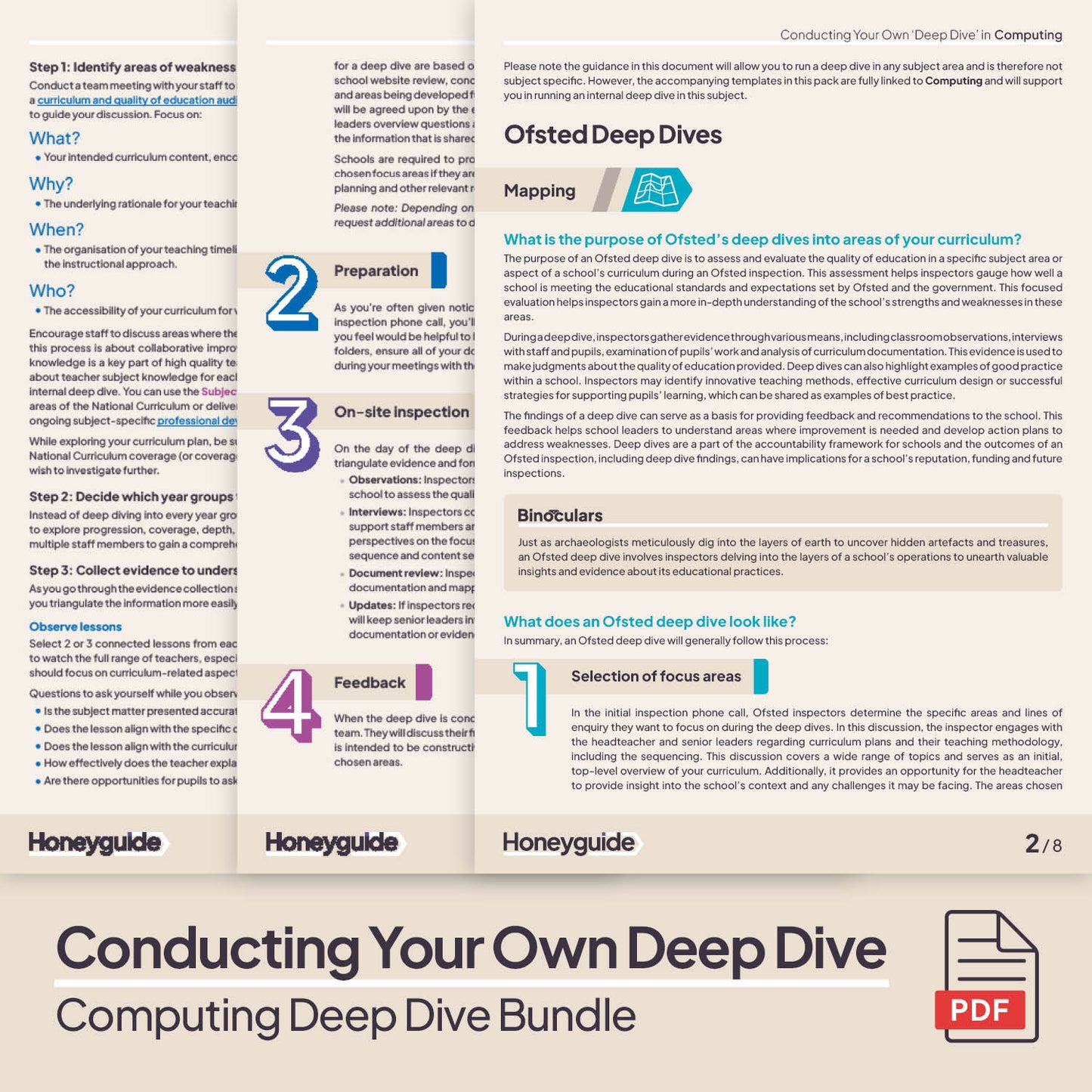 Computing Deep Dive and Subject Knowledge Bundle by Honeyguide School Leader Support