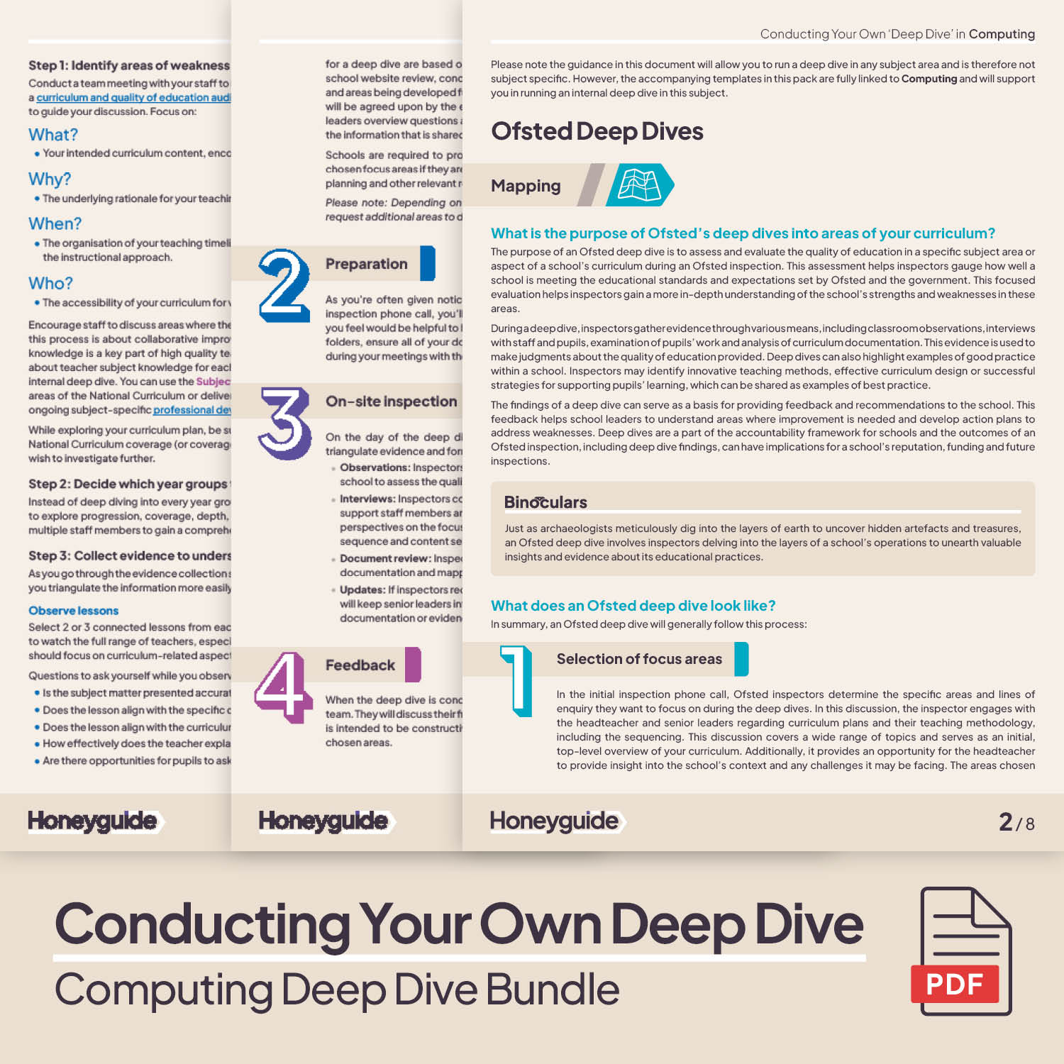 Computing Deep Dive and Subject Knowledge Bundle by Honeyguide School Leader Support
