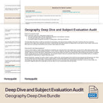 Geography Deep Dive and Subject Knowledge Bundle by Honeyguide School Leader Support