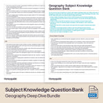 Geography Deep Dive and Subject Knowledge Bundle by Honeyguide School Leader Support