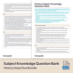 History Deep Dive and Subject Knowledge Bundle by Honeyguide School Leader Support