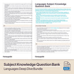 Languages Deep Dive and Subject Knowledge Bundle by Honeyguide School Leader Support