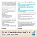 Music Deep Dive and Subject Knowledge Bundle by Honeyguide School Leader Support