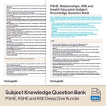 PSHE, RSHE and RSE Deep Dive and Subject Knowledge Bundle by Honeyguide School Leader Support