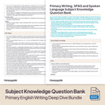 Primary English (Writing, SPAG and Spoken Language) Deep Dive Bundle by Honeyguide School Leader Support
