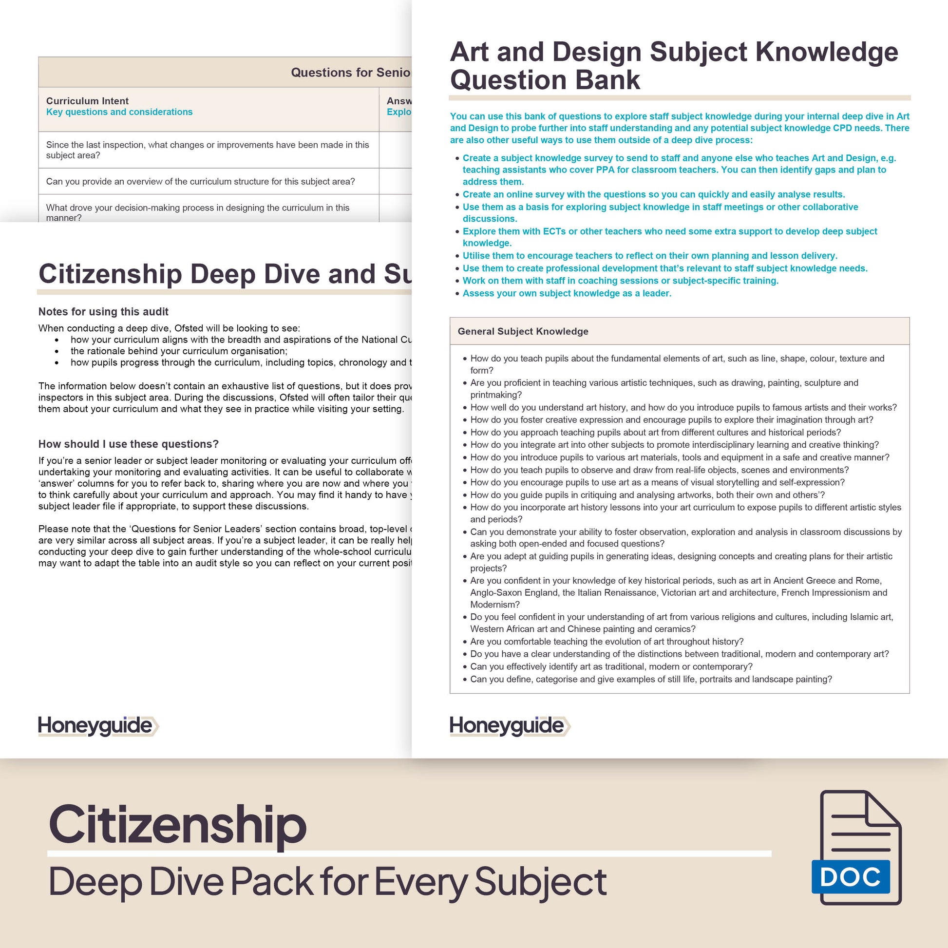 Deep Dive in Every Subject: Full Curriculum Set - Honeyguide School Leader Support