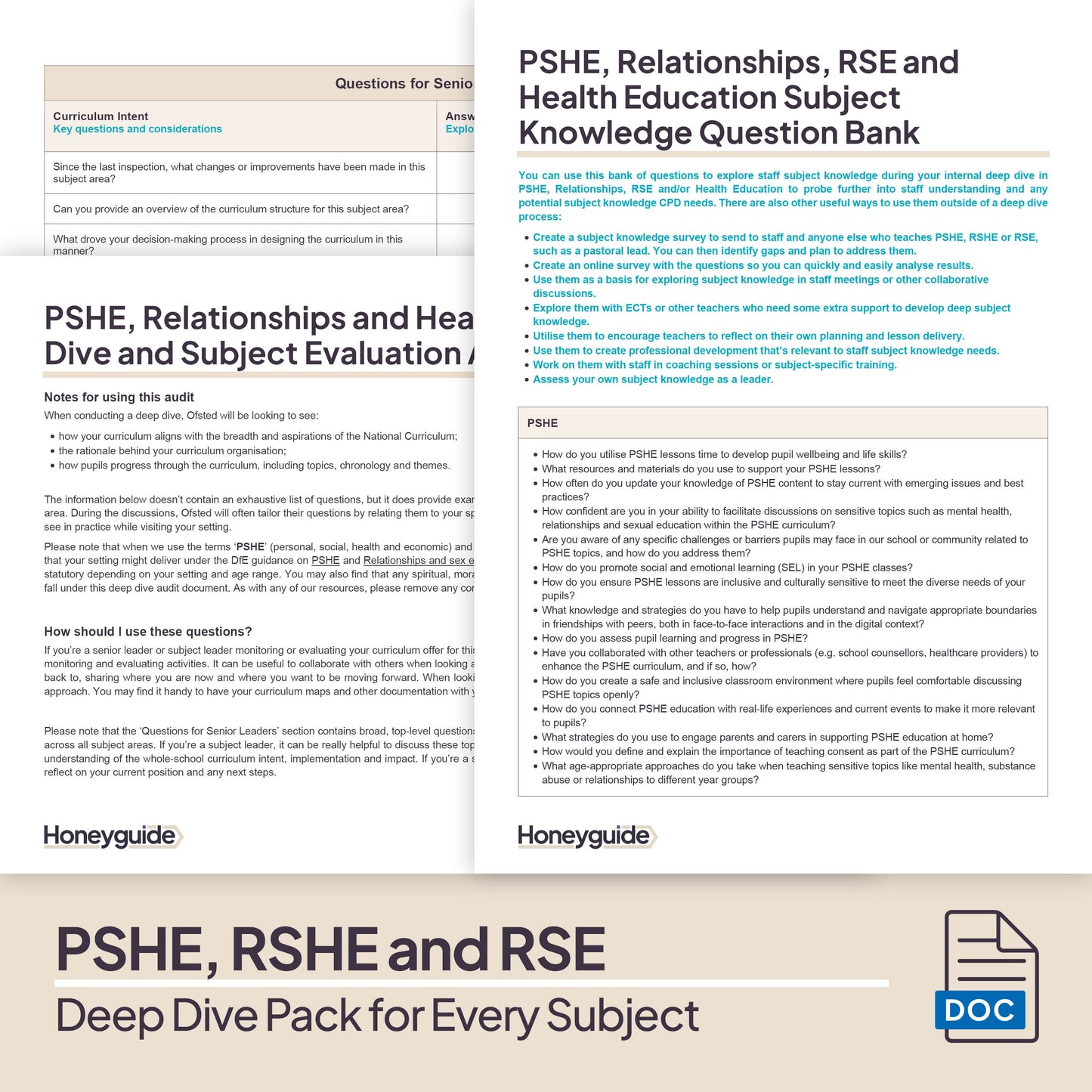 Deep Dive in Every Subject: Full Curriculum Set - Honeyguide School Leader Support
