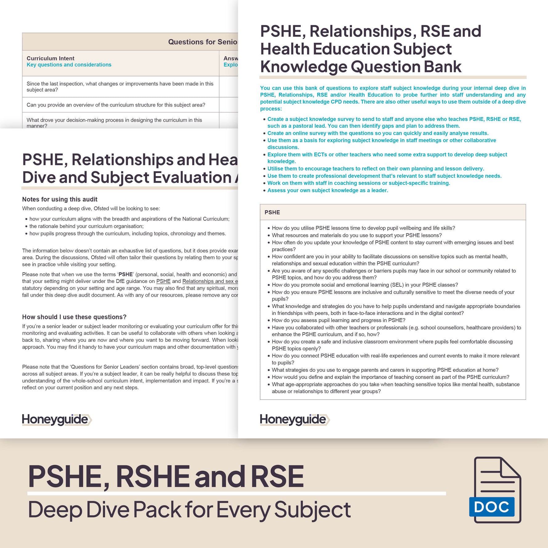 Deep Dive in Every Subject: Full Curriculum Set - Honeyguide School Leader Support