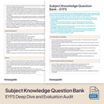 EYFS Deep Dive and Evaluation Audit Bundle - Honeyguide School Leader Support