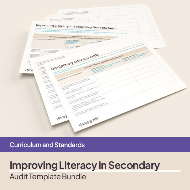 Improving Literacy in Secondary - Audit Template Bundle