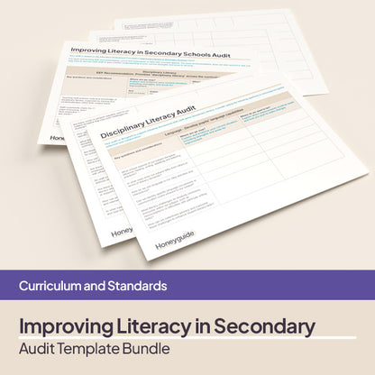 Improving Literacy in Secondary - Audit Template Bundle