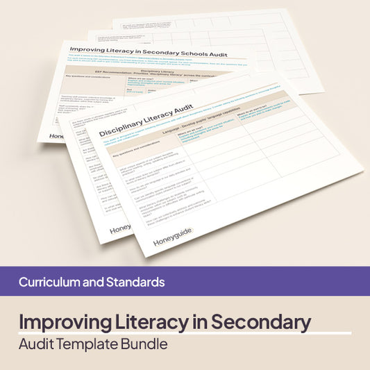 Improving Literacy in Secondary - Audit Template Bundle
