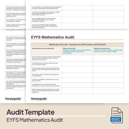 EYFS Mathematics Audit Pack
