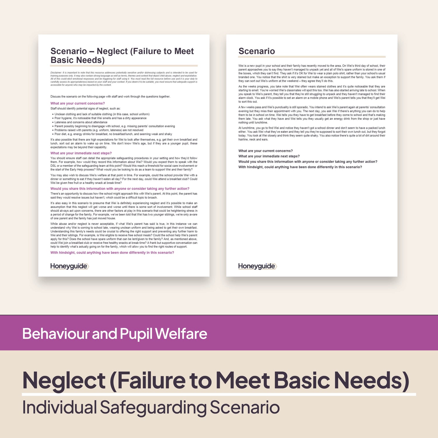 Safeguarding Scenarios - Neglect