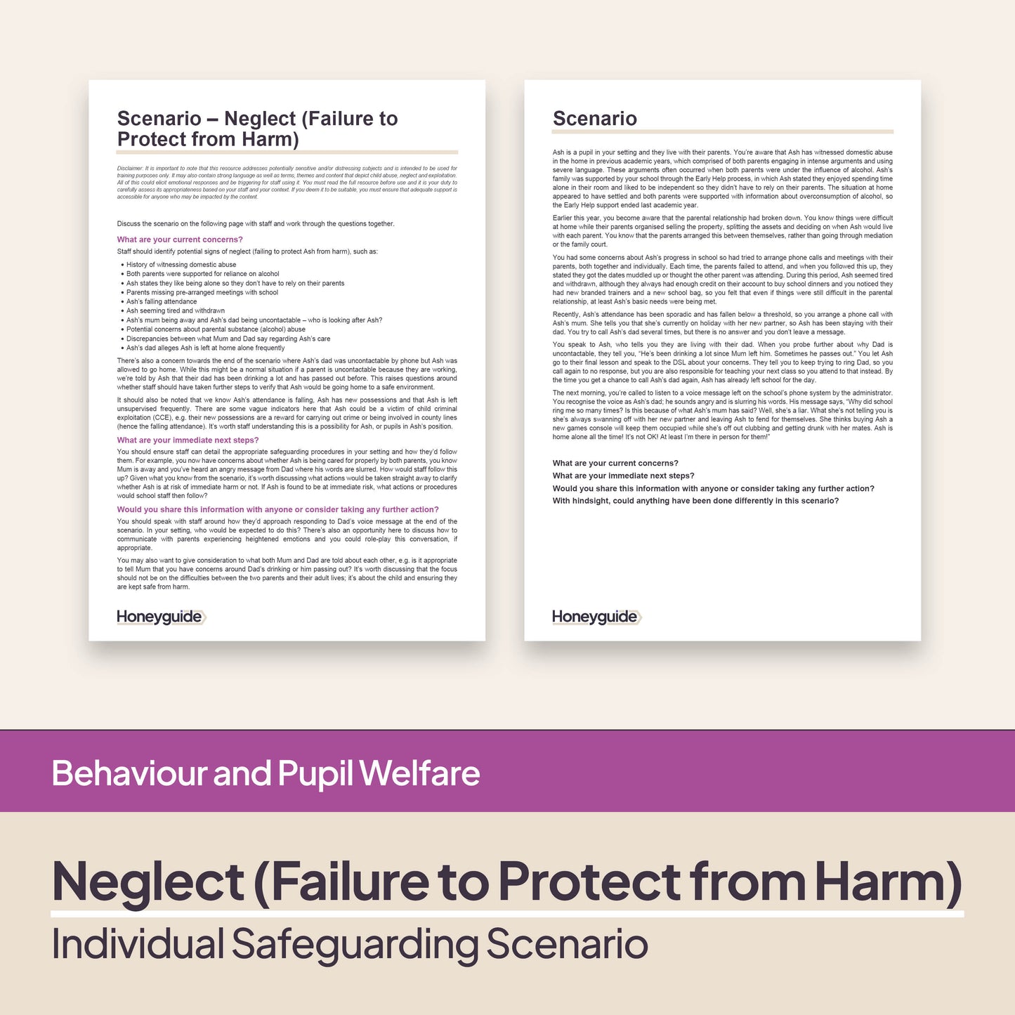 Safeguarding Scenario: Neglect (Failure to Protect from Harm)