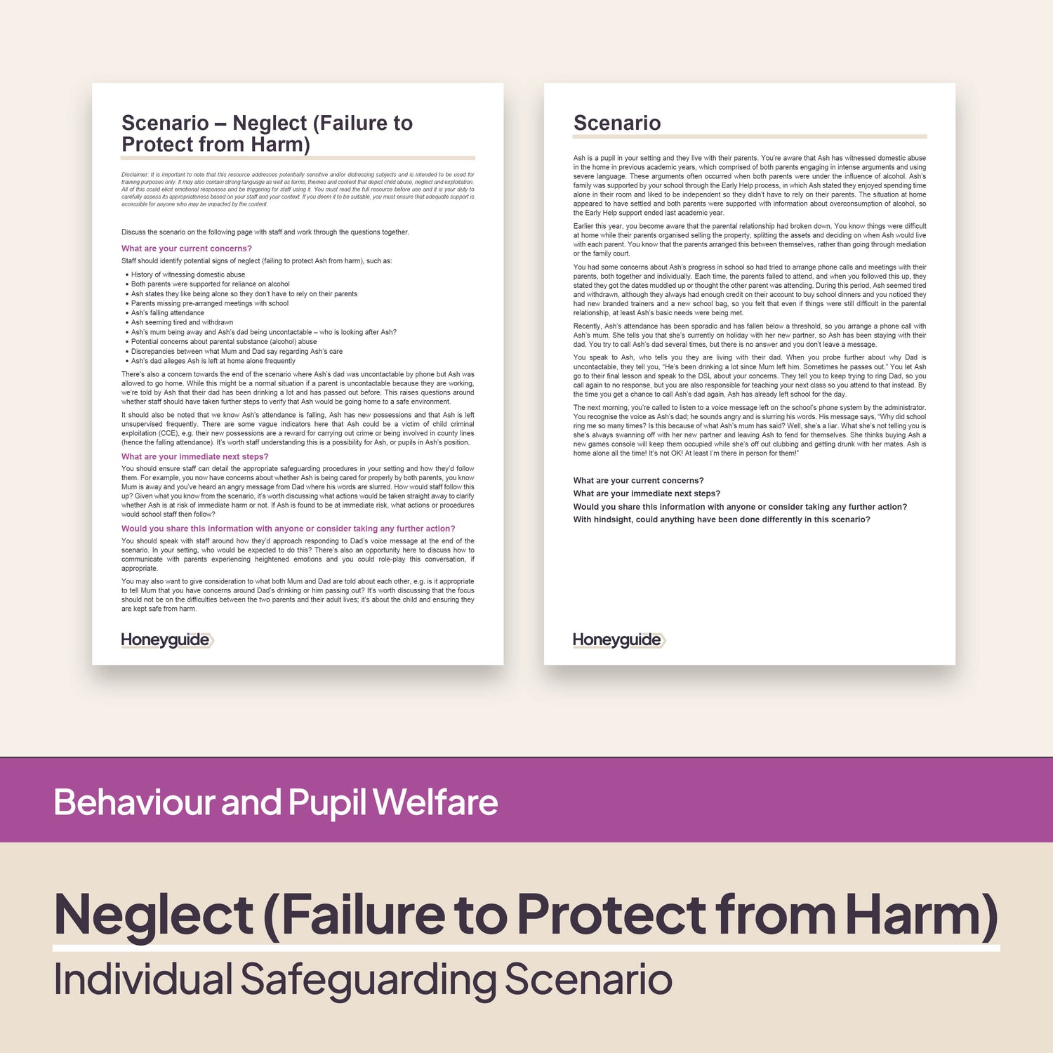 Safeguarding Scenarios - Neglect