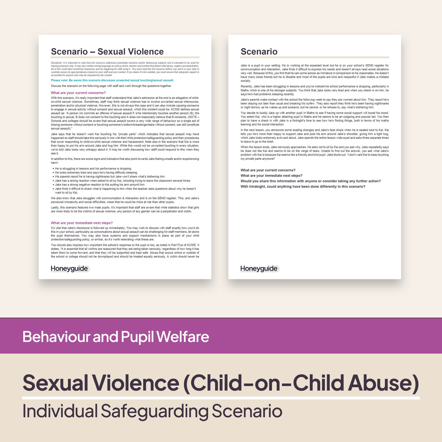Safeguarding Scenarios - Child-on-Child Sexual Violence