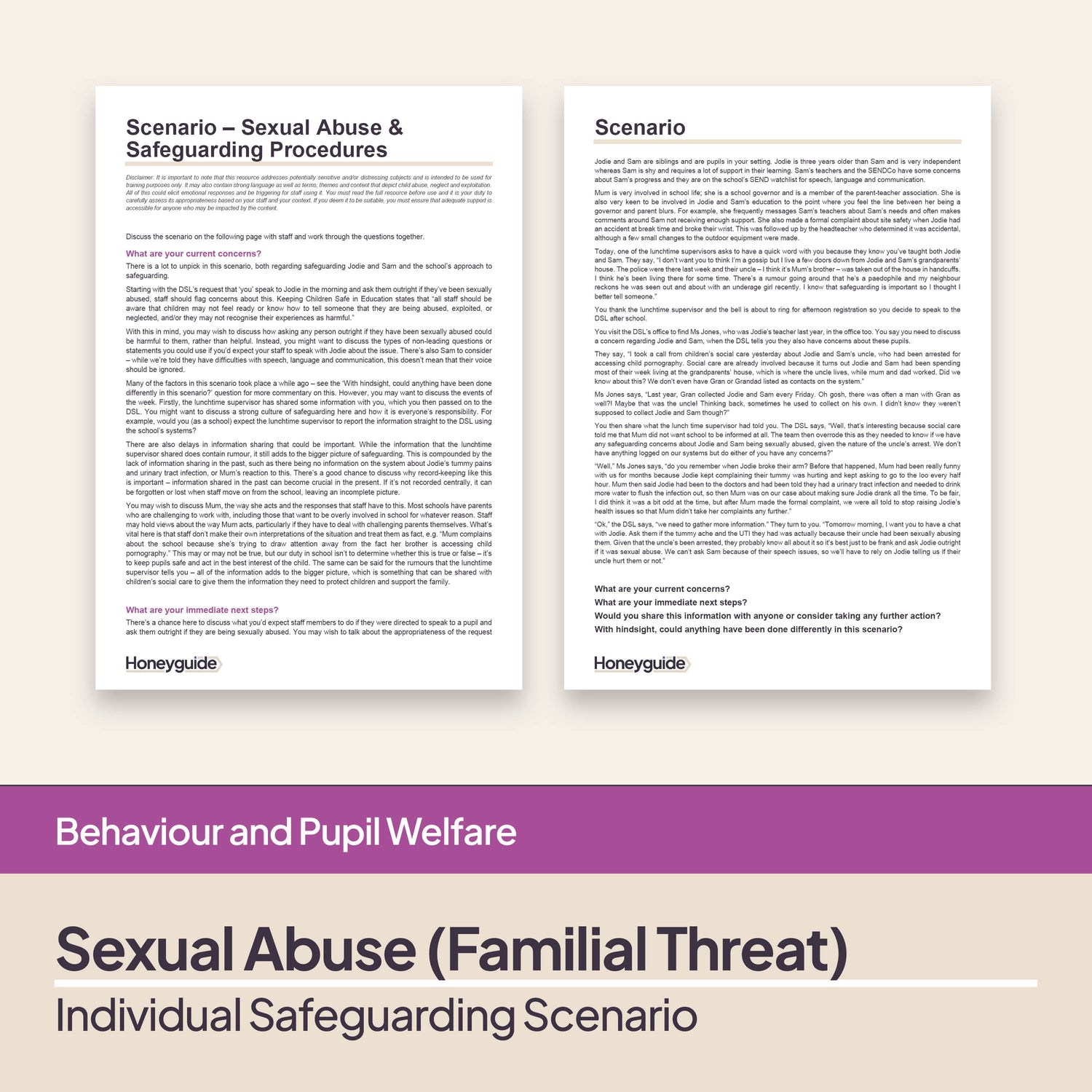 Safeguarding Scenarios - Sexual Abuse