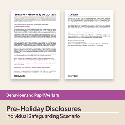 Safeguarding Scenarios - Staff Responsibilities
