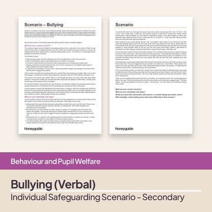 Safeguarding Scenarios - Bullying (Child-on-Child Abuse)