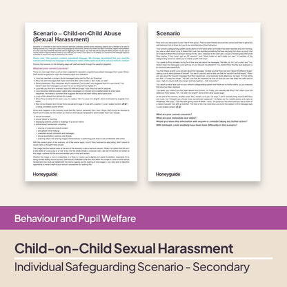 Safeguarding Scenarios - Child-on-Child Sexual Harassment