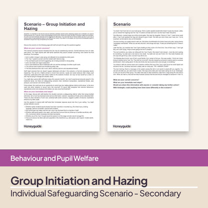 Safeguarding Scenarios - Bullying (Child-on-Child Abuse)