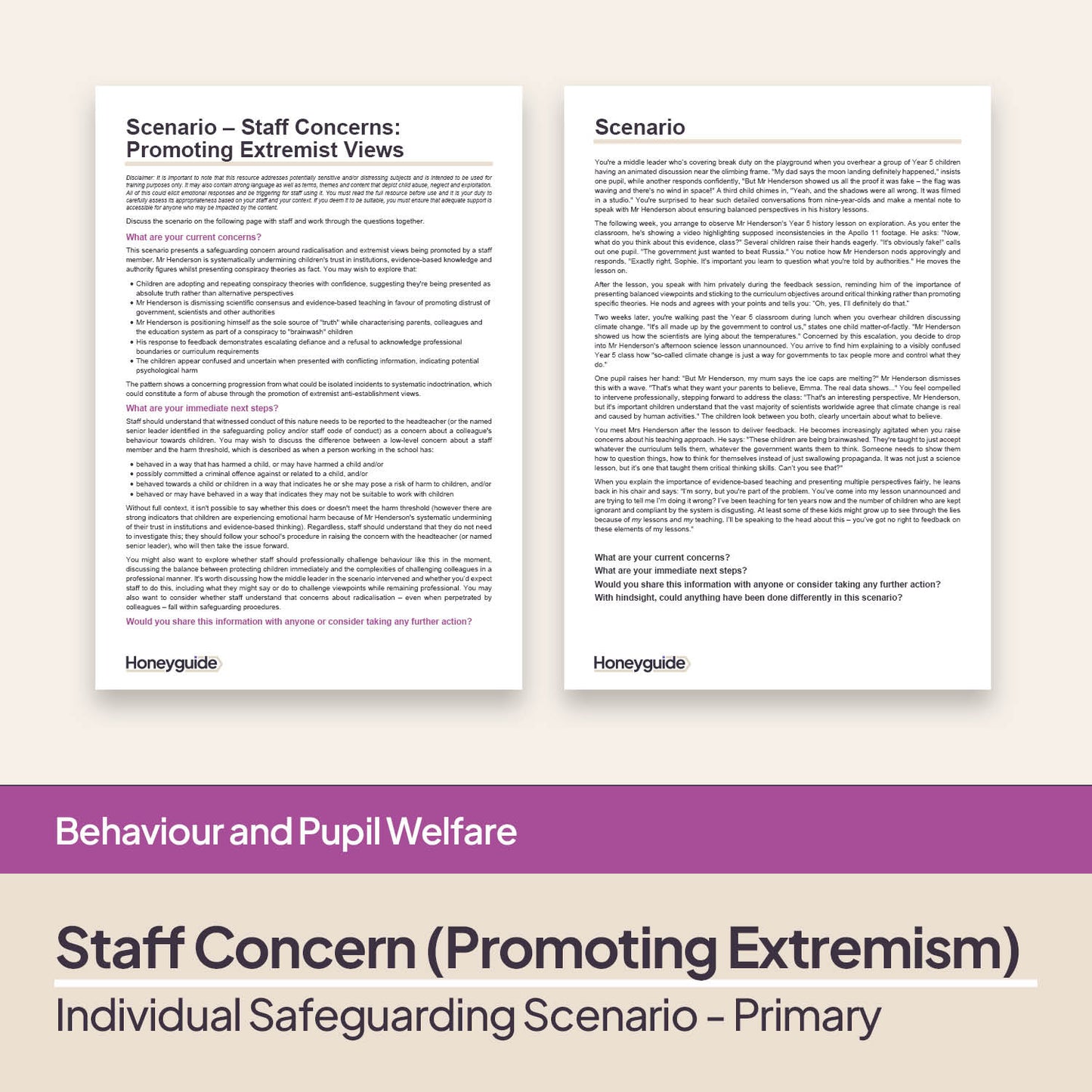 Safeguarding Scenarios - Radicalisation and Extremism