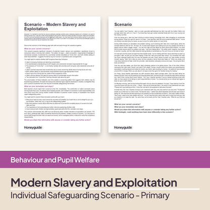 Safeguarding Scenarios - Child Exploitation