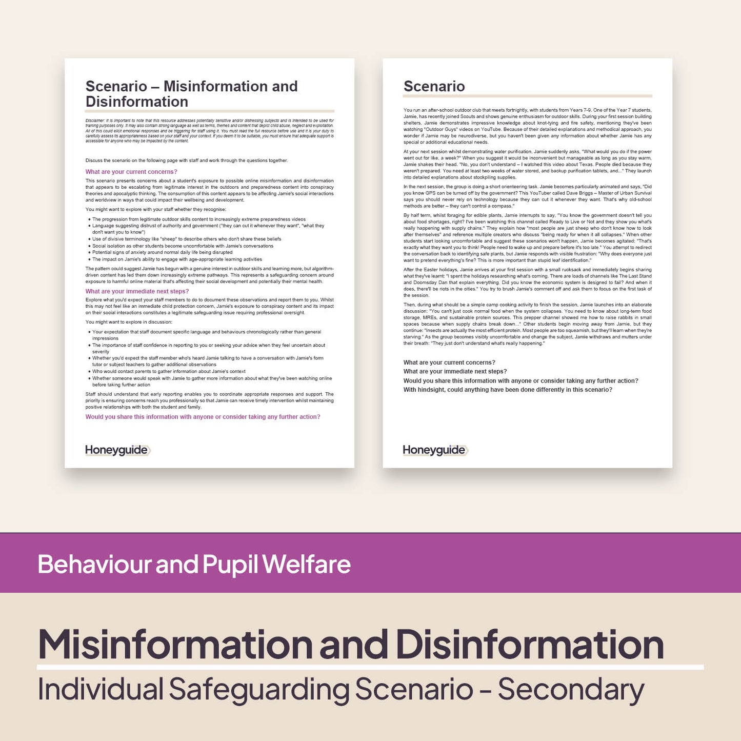 Safeguarding Scenarios - Online Harms