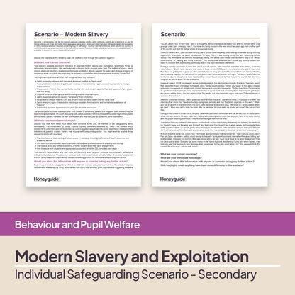 Safeguarding Scenarios - Child Exploitation