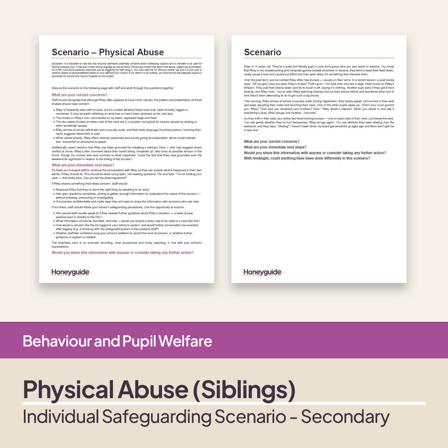 Safeguarding Scenarios - Physical Abuse