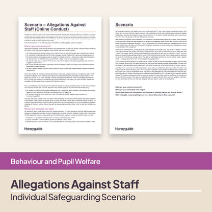 Safeguarding Scenarios - Concerns about Staff