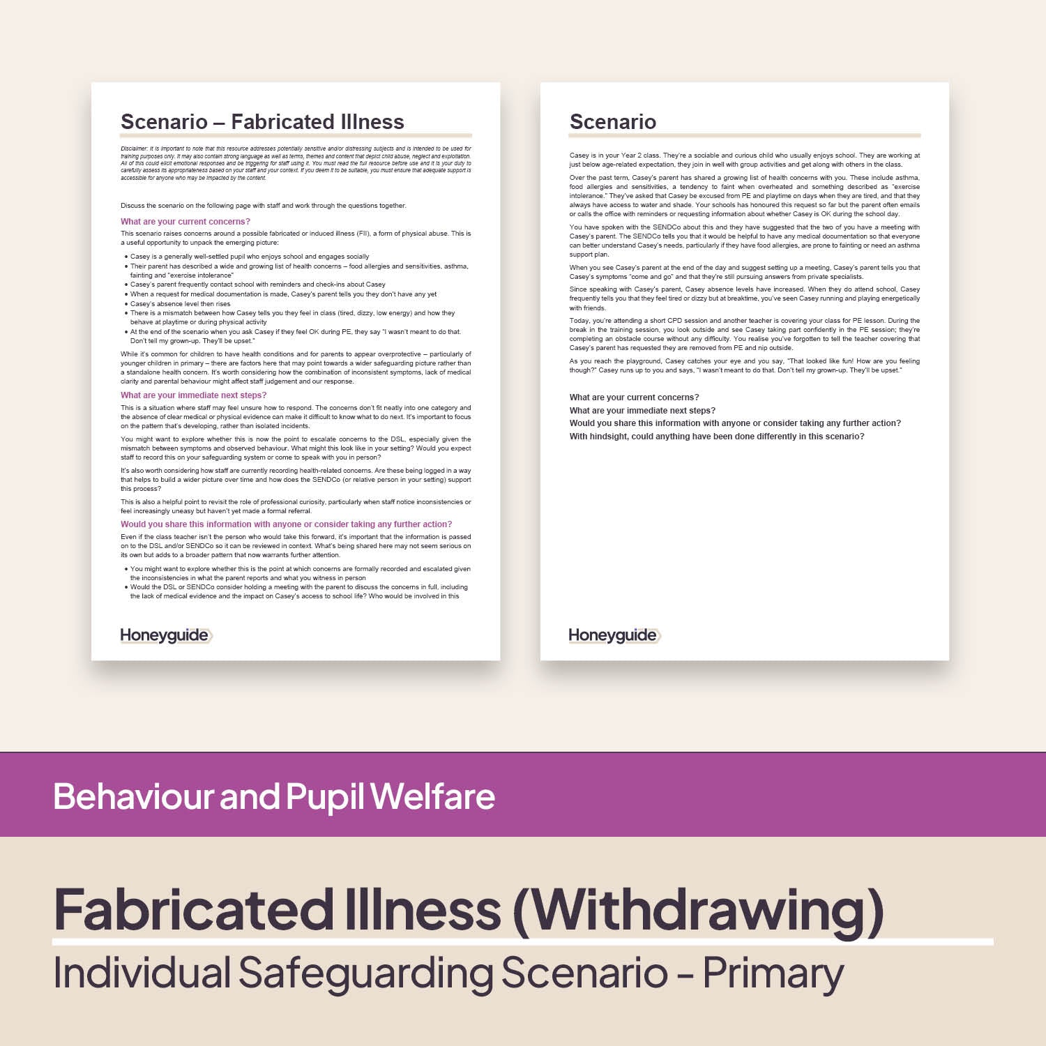 Safeguarding Scenarios - Fabricated and Induced Illness (Physical Abuse)