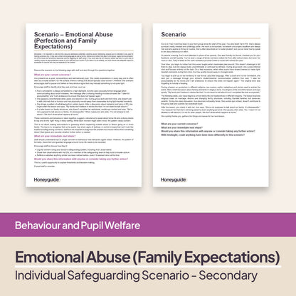 Safeguarding Scenarios - Emotional Abuse