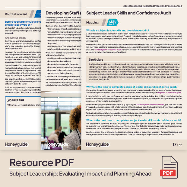 Subject Leadership: Evaluating Impact and Planning Ahead